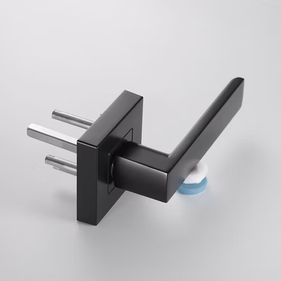 알루미늄 현대 상업 스테인레스 스틸 유리 인테리어 레버 고급 가구 당겨 안전 장붓 구멍 플라스틱 문 손잡이 잠금 핸들